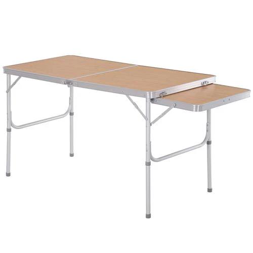 Outsunny Outsunny 3ft Aluminium Picnic Table w/Side Desktop Outdoor BBQ Party Portable - Picnic Tables