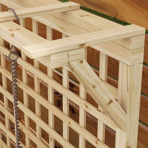 Outsunny Outsunny Wood Planter with Trellis for Climbing Plants Vines Planter Box Natural - Planters