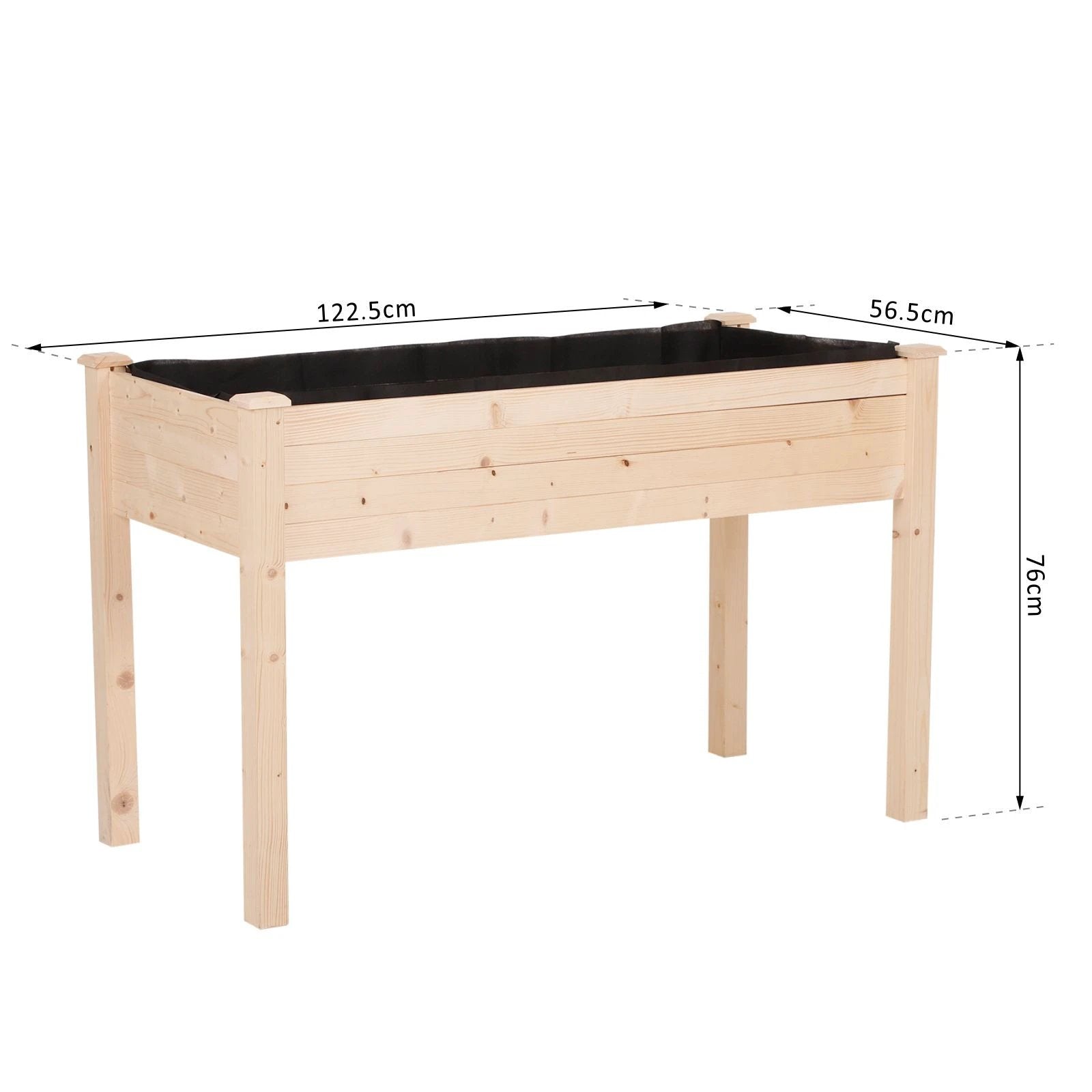 Raised Wood Garden Bed Planter by Outsunny