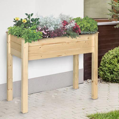 Raised Wood Garden Bed Planter by Outsunny