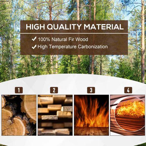 Fir Plant Pot Raised Flower Bed Wooden Planter 4 Feet 78Lx 35Wx30H cm by Outsunny