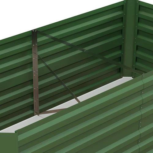 Outsunny Galvanised Steel Outdoor Raised Bed w/ Reinforced Rods, Green by Outsunny