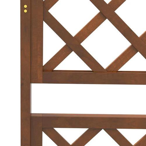 Outsunny Wooden Trellis Planter, Raised Garden Bed for Climbing Plants, Orange by Outsunny