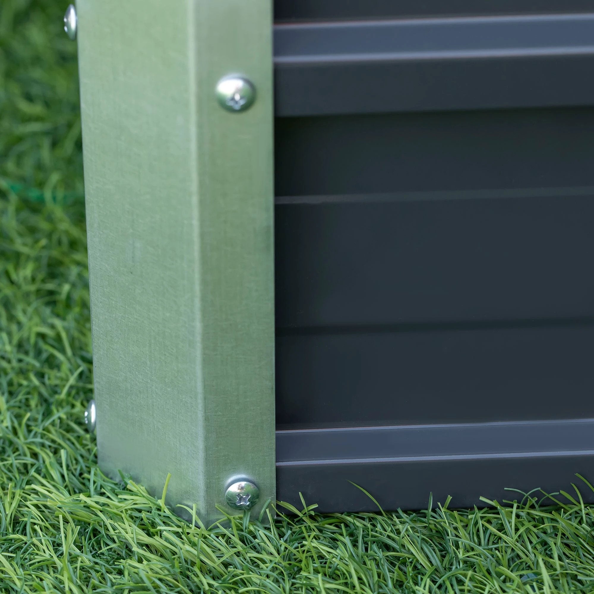 Outsunny Raised Garden Bed, Elevated Planter Box & Gloves, Grey - Raised Beds