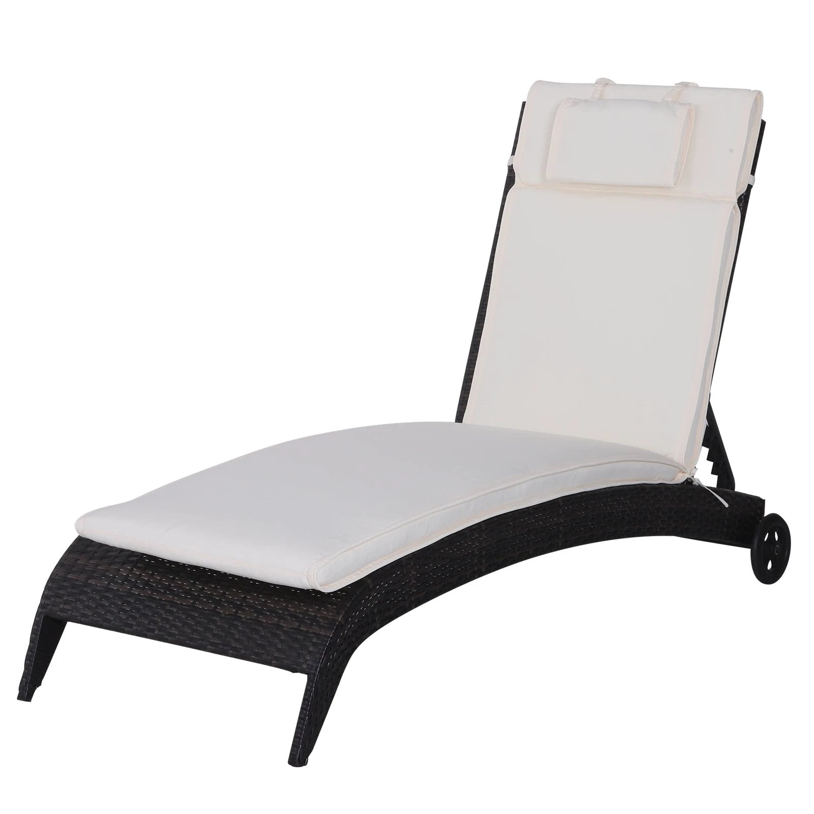 Outsunny Garden Sun Lounger Chair Cushion Reclining Relaxer - Uncategorized Sun Lounger