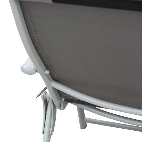 Outsunny Steel Frame Outdoor Garden Padded Sun Lounger w/ Pillow Grey by Outsunny