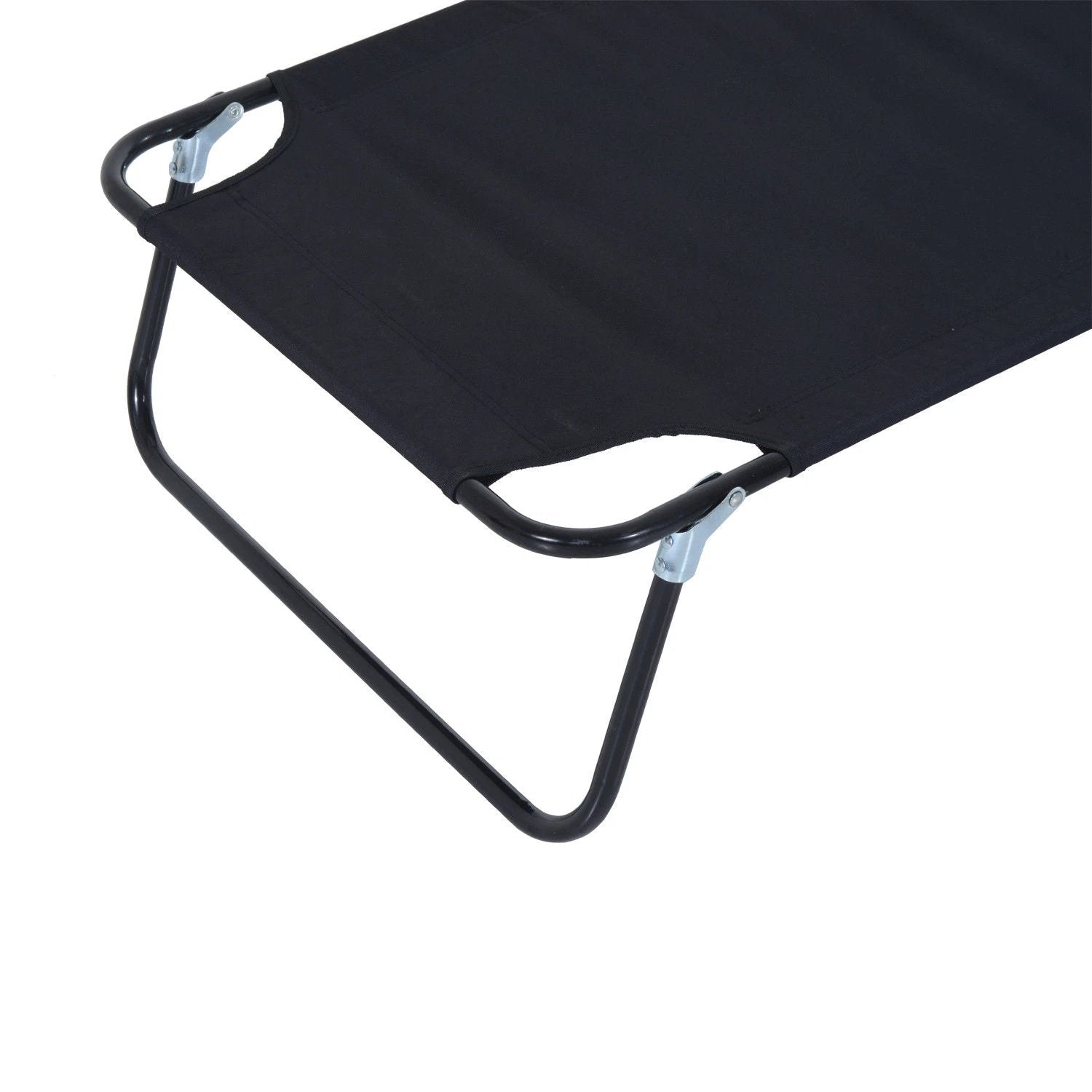Folding Sun Lounger Reclining Chair w/ Pillow Reading Hole by Outsunny