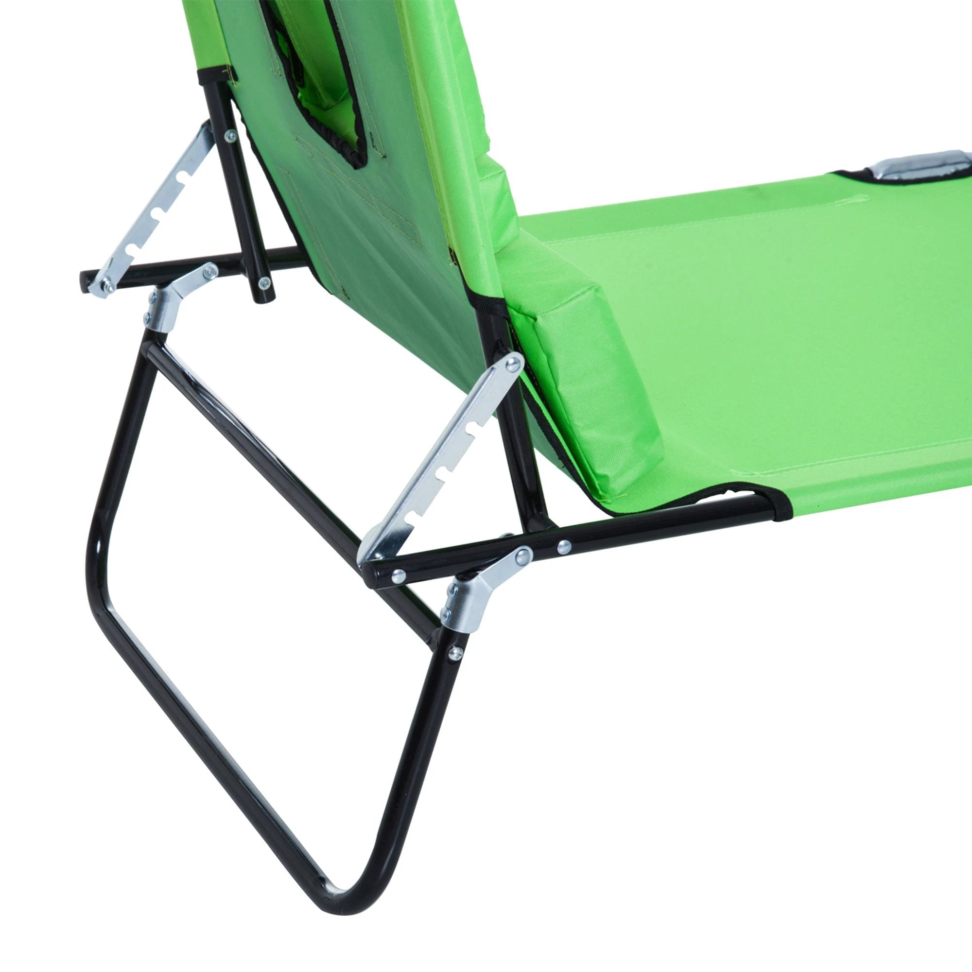 Outsunny Folding Sun Lounger Reclining Chair w/ Pillow Reading Hole - Uncategorized Sun Lounger