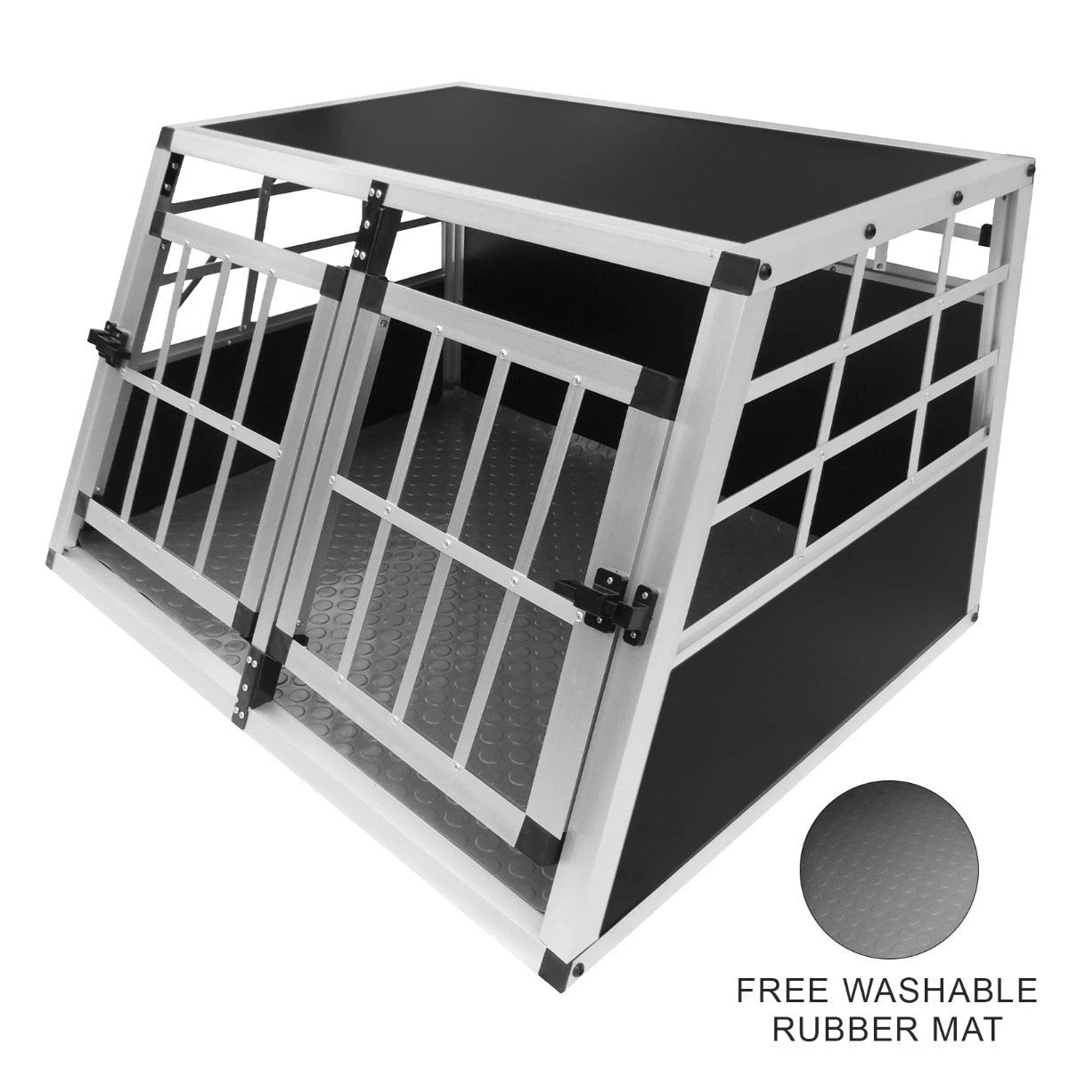 Car Dog Pet Crate - Small Double Doors by Monster Shop