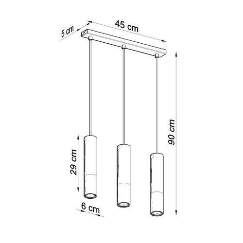 Sollux Lighting Pendant lamp steel Loopez modern Design GU10 - Pendant Lights