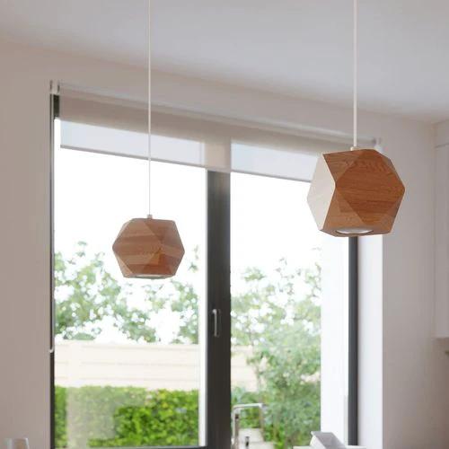 Pendant lamp wood Woody Scandinavian Design GU10 by Sollux Lighting