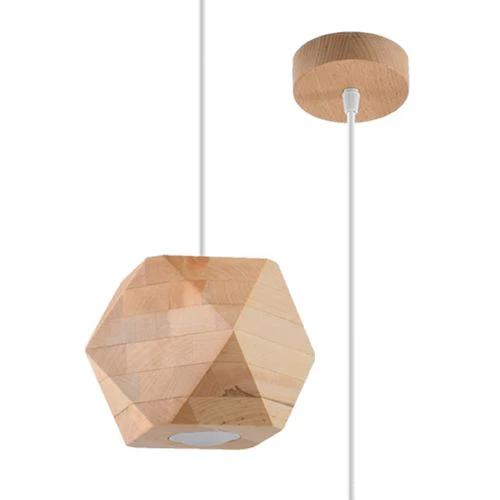 Pendant lamp wood Woody Scandinavian Design GU10 by Sollux Lighting