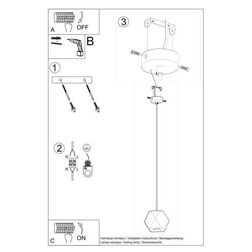 Pendant lamp wood Woody Scandinavian Design GU10 by Sollux Lighting