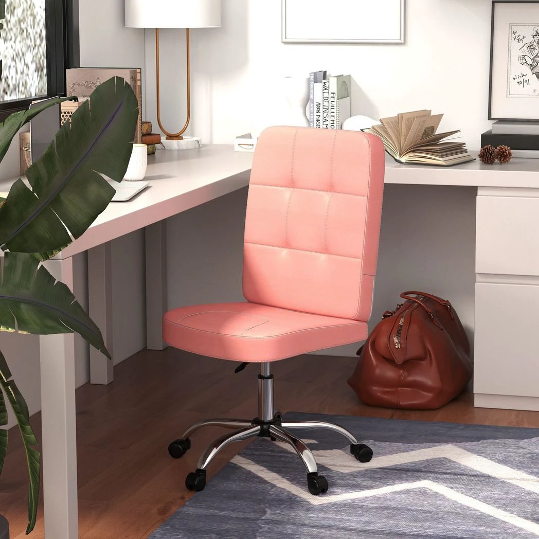 Faux Leather Home Office Chair with Adjustable Height by Vinsetto