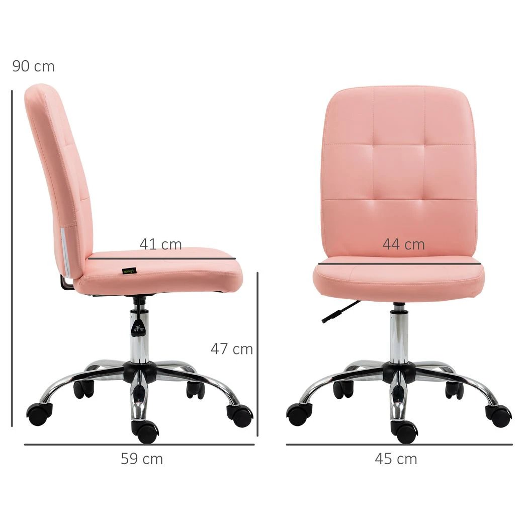 Faux Leather Home Office Chair with Adjustable Height by Vinsetto