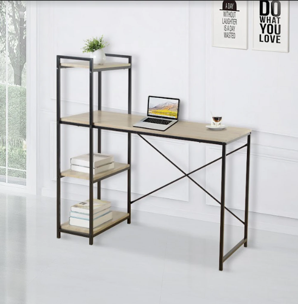 Home Study Desk with Both Side Shelf- TAVOLO by Tavolo