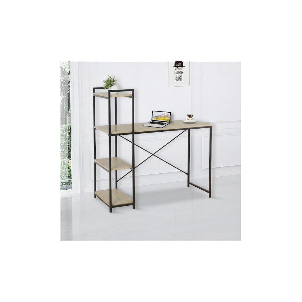 Home Study Desk with Both Side Shelf- TAVOLO by Tavolo