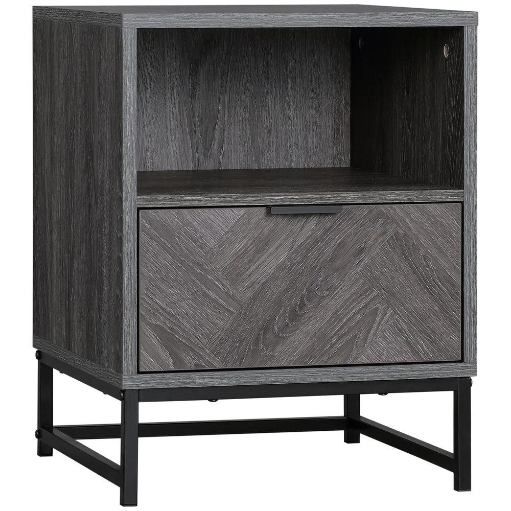 Nightstand, Bedside Table with Drawer and Shelf End Table Living Room, Bedroom by Unbranded