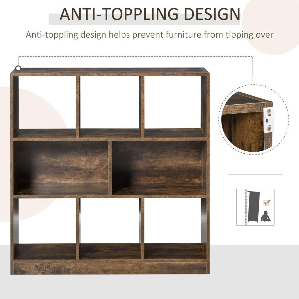 Storage Shelf 3-Tier Bookcase Display Rack Organizer for Office