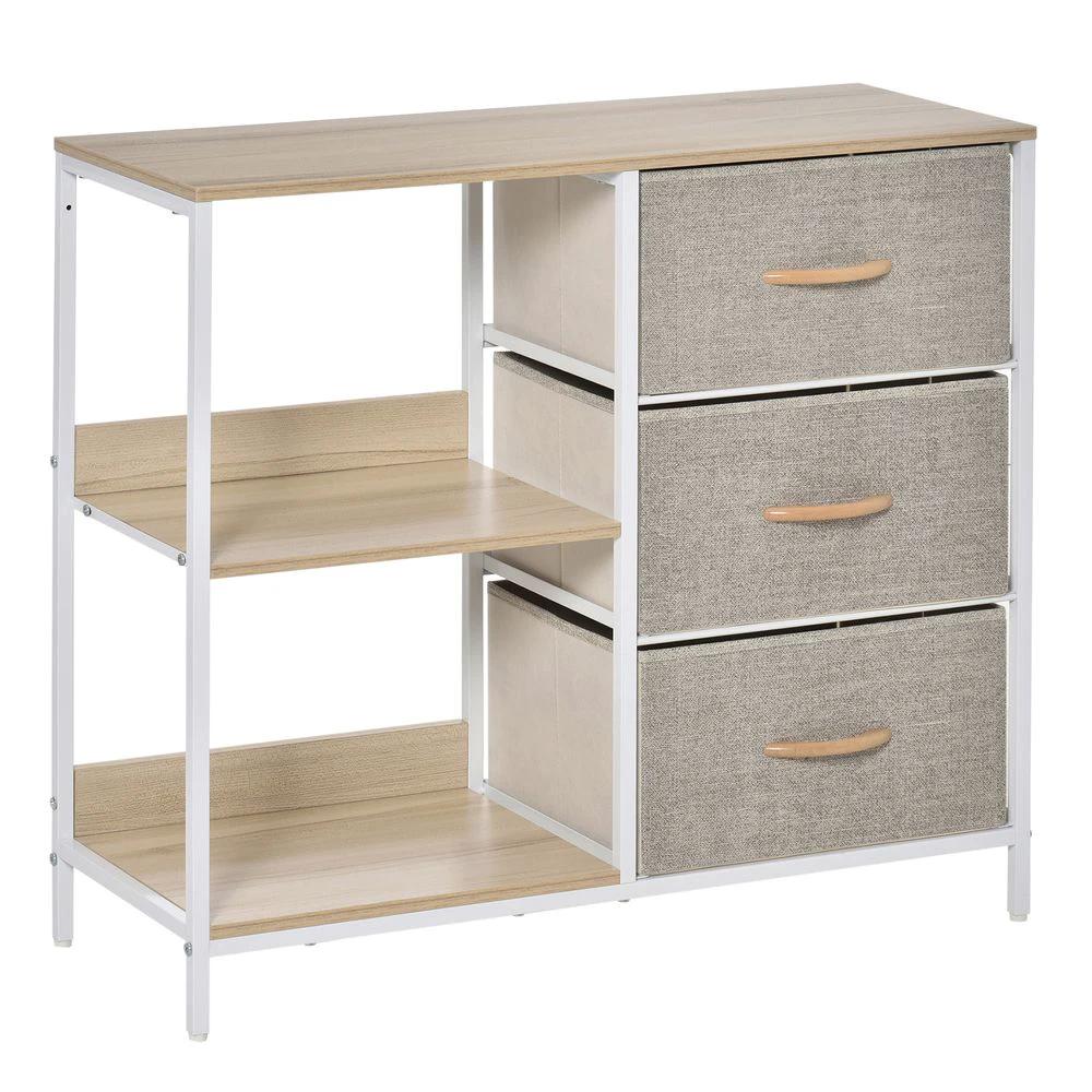Unbranded Chest Dresser with 3 Drawers Storage Cabinet Organizer, Beige - Chest of Drawers