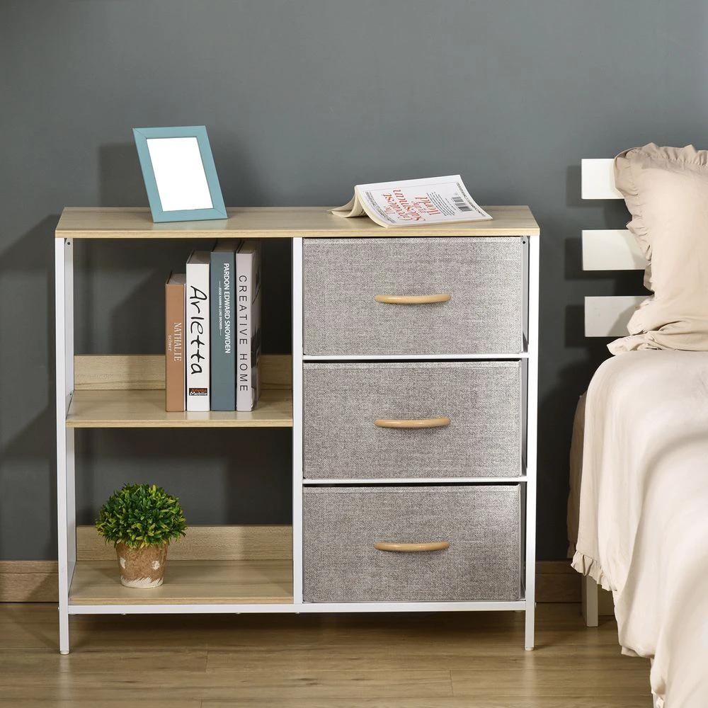 Unbranded Chest Dresser with 3 Drawers Storage Cabinet Organizer, Beige - Chest of Drawers