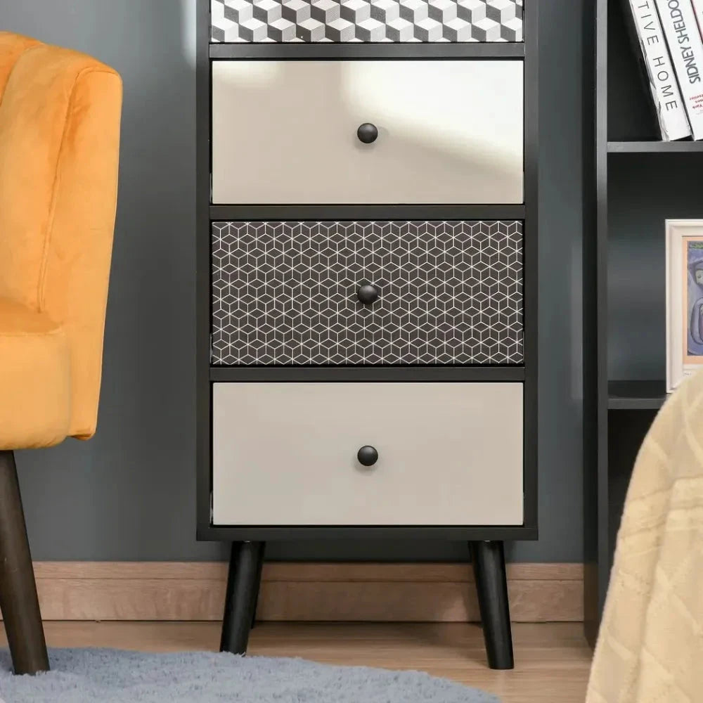 Chest of Drawers, 5 Drawer Dresser, Wooden Storage Cabinet Bedroom, Living Room by Unbranded