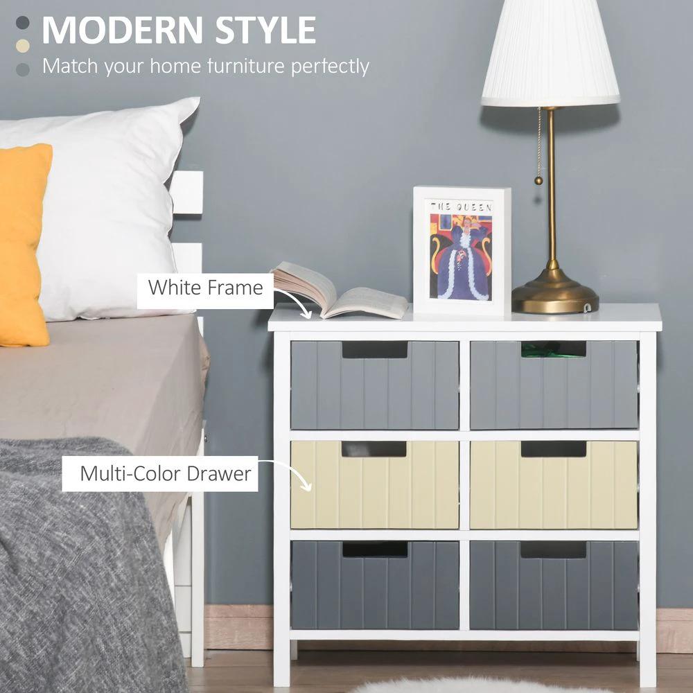 Unbranded Simple Chest of 6 Drawers Storage Cabinet for Dining & Living Room - Chest of Drawers