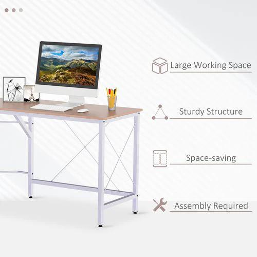 Corner L-Shape Desk Home Office Gaming Computer PC Workstation Oak