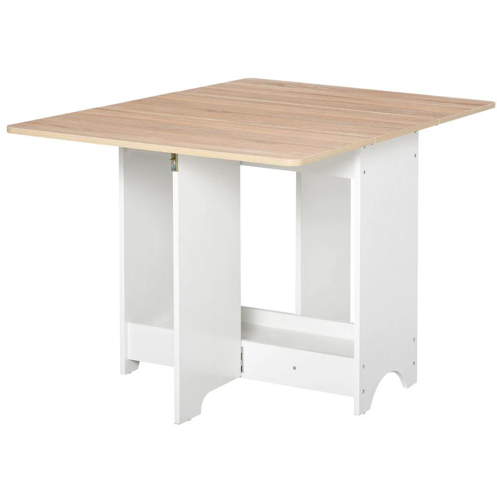 Unbranded Drop-Leaf Dining Table Folding Desk Bar Table with Storage Shelf - Uncategorized Dining Table