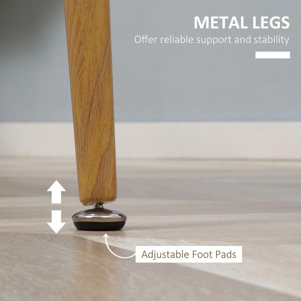 Round Dining Table Matte Top Metal legs, Kitchen Table for 2 People - Dining Table