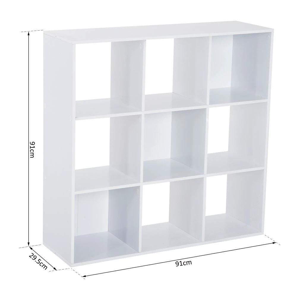 9 Cube Storage Unit Cabinet Bookcase Display Shelves Chipboard - White by Unbranded