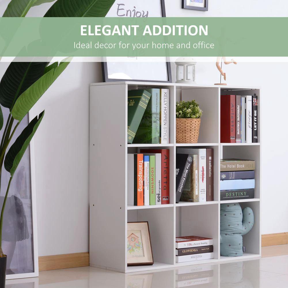 9 Cube Storage Unit Cabinet Bookcase Display Shelves Chipboard - White by Unbranded