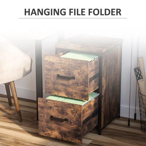 70cm Vertical Office Filing Cabinet w/ 2 Drawer, Hanging File Folder Vinsetto by Unbranded