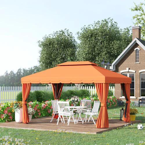 Unbranded 3m x 3.6m Aluminium Gazebo Canopy Patio Marquee Party Tent Outdoor - Gazebos