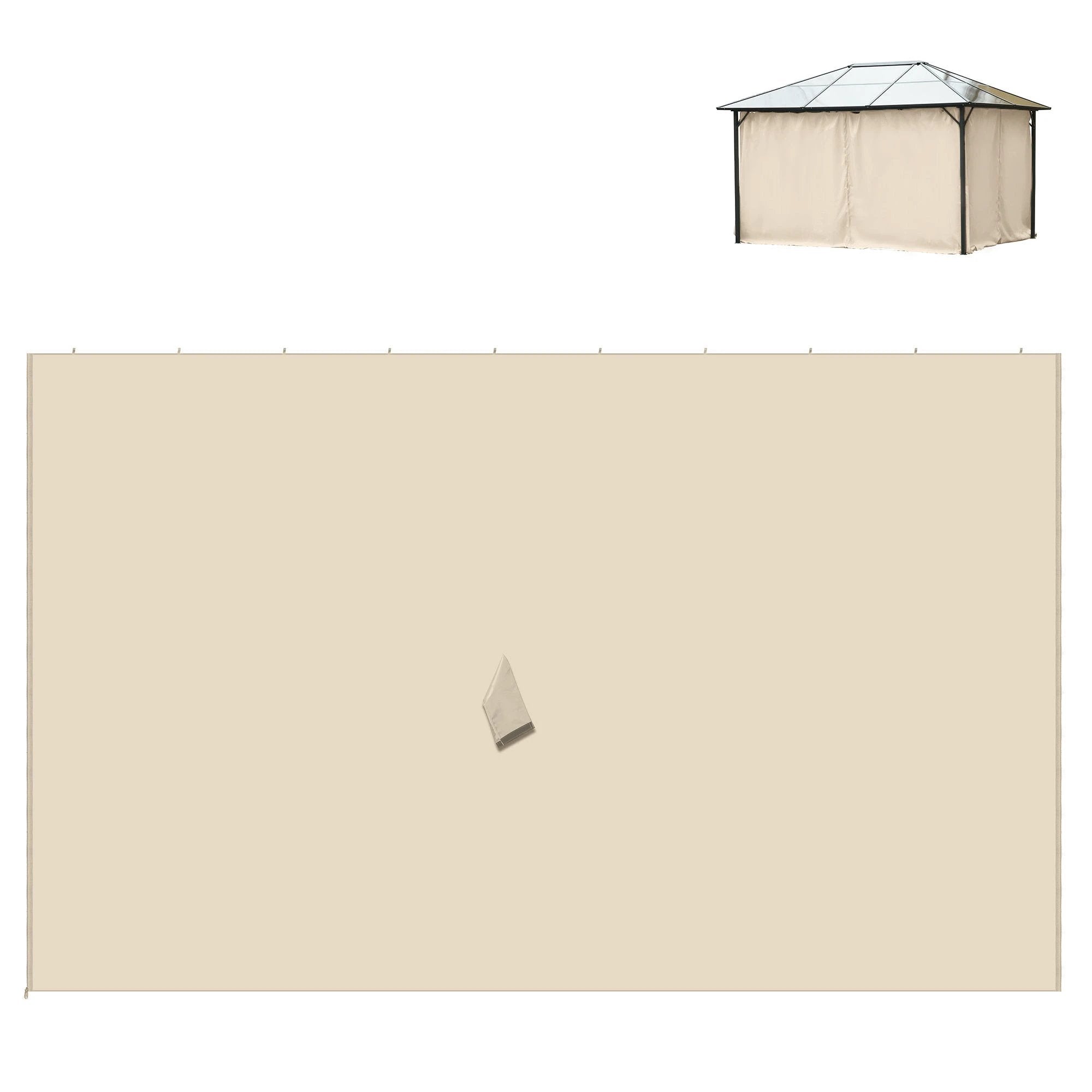 4 Pack Gazebo Replacement Sidewalls Privacy Panel for 3 x 4m Gazebo Outsunny by Unbranded
