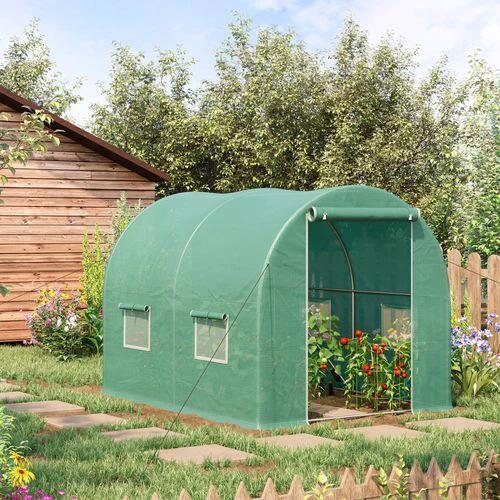 Outsunny Greenhouse Polytunnel Walk-in Grow Plant Steel 3 x 2 M Outdoor by Unbranded
