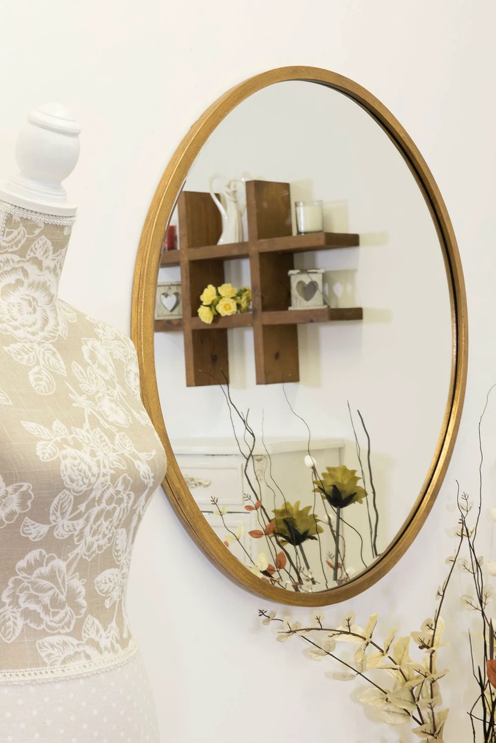 Rowan Elegant Modern Bevelled Round Mirror by Unbranded