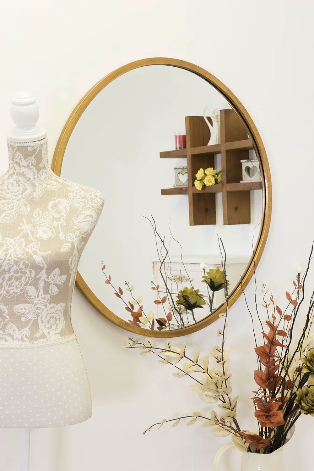 Rowan Elegant Modern Bevelled Round Mirror by Unbranded