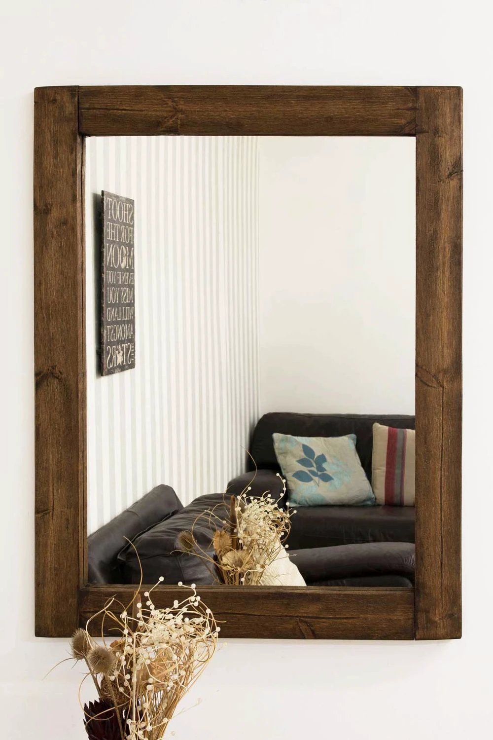 Farmhouse Natural Wood Mirror