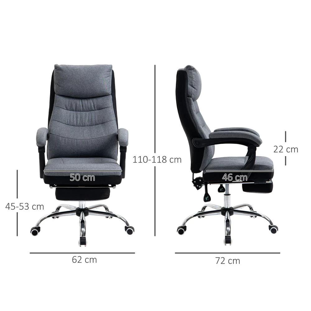 Executive Office Chair Swivel Reclining Chair w/ Retractable Footrest Vinsetto by Unbranded