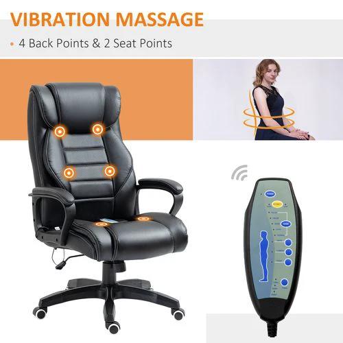 Unbranded High Back 6 Points Vibration Massage Executive Office Chair, Black Vinsetto - Office Chair