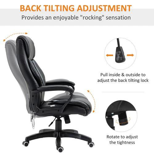 Unbranded High Back 6 Points Vibration Massage Executive Office Chair, Black Vinsetto - Office Chair