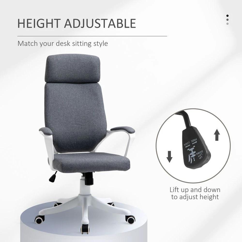 High Back Swivel Office Chair with Lumbar Back Support, Adjustable Height - Office Chair