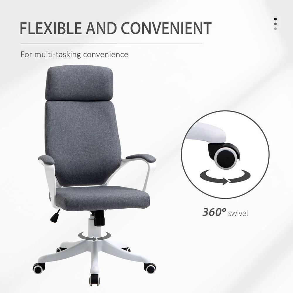High Back Swivel Office Chair with Lumbar Back Support, Adjustable Height - Office Chair