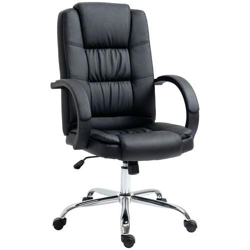 PU Leather Executive Office Chair High Back Height Adjustable Desk Chair, Black - Office Chair