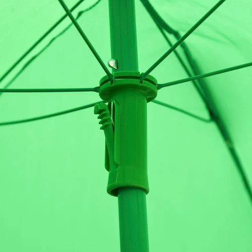 Foldable Patio Kids Metal Picnic Table w/ Frog Umbrella Green 4-piece - Picnic Tables