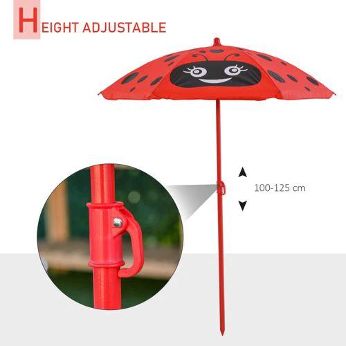 Kids Folding Picnic Table Chair Set Ladybug Pattern Outdoor by Unbranded
