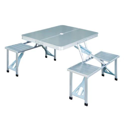 Unbranded Portable Folding Trestle Camping Picnic Table Outdoor Chair Stools Outsunny - Picnic Tables