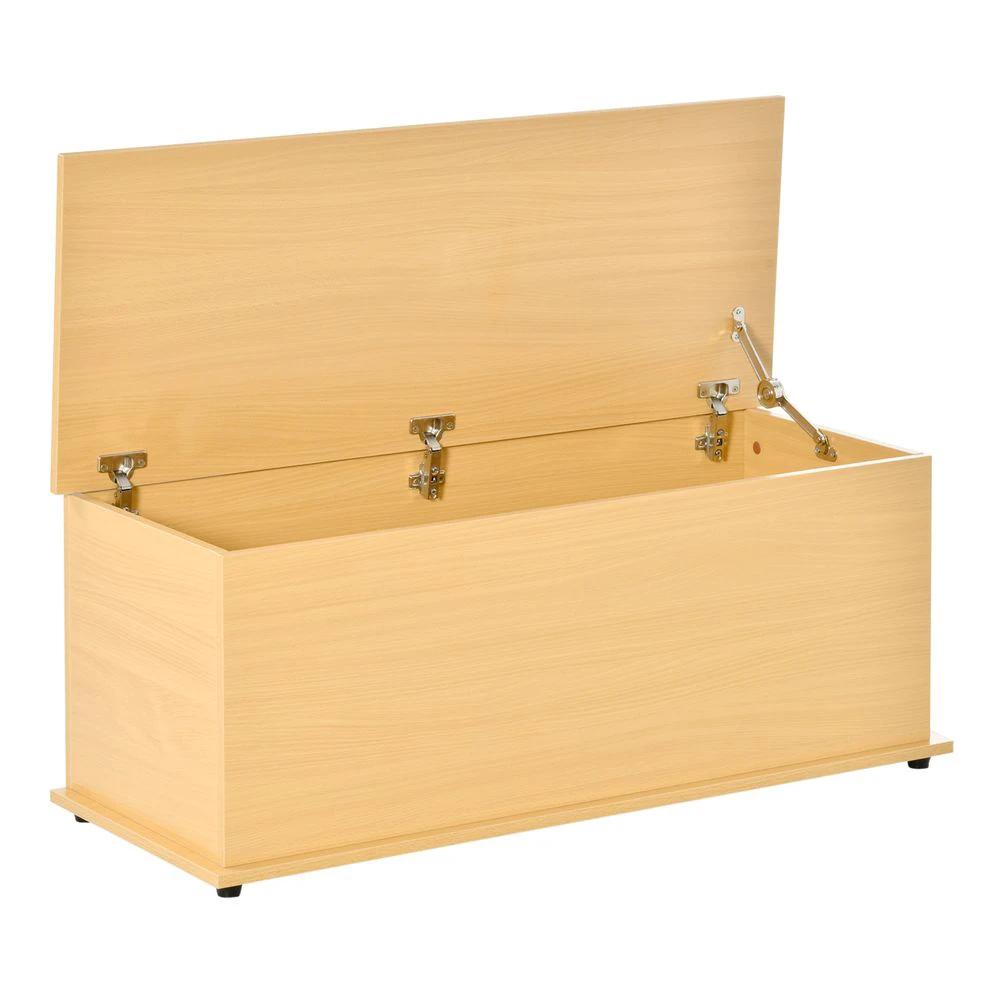 Storage Box Chest Lid Spacious Collect Cabinet Chipboard -Burlywood by Unbranded