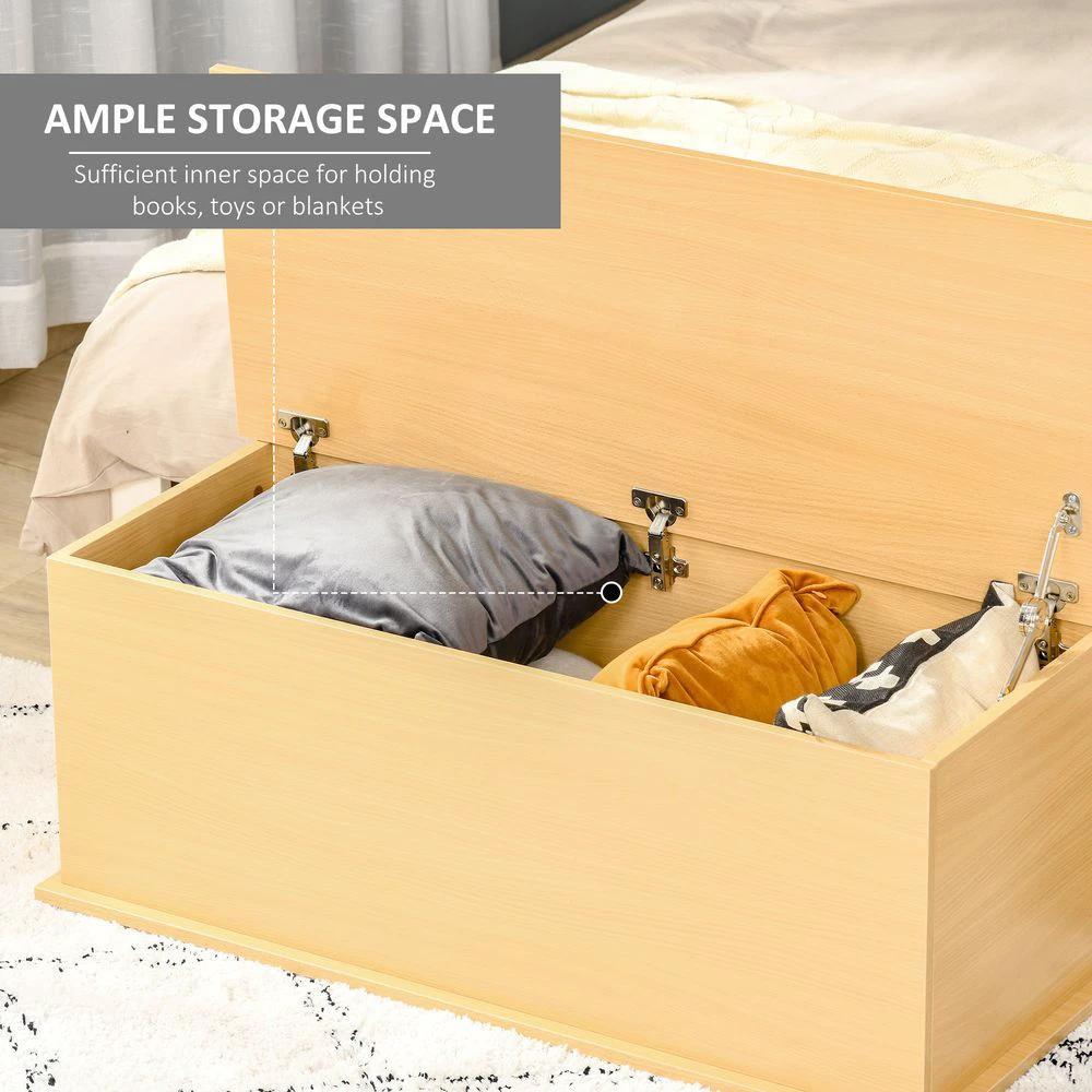 Storage Box Chest Lid Spacious Collect Cabinet Chipboard -Burlywood by Unbranded